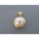 Zlatý dámsky prívesok perla zirkóny žlté zlato VI250Z 14 karátov 585/1000 2.50g