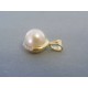 Zlatý dámsky prívesok perla zirkóny žlté zlato VI250Z 14 karátov 585/1000 2.50g