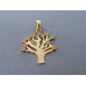 Zlatý dámsky prívesok strom života zirkóny DI151Z 14 karátov 585/1000 1,51g