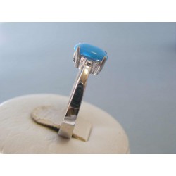 Strieborný dámsky prsteň modré očko oval VPS60328 925/1000 3,28g