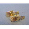 Zlaté dámske náušnice vzorované viac farebné zlato DA202V 14 karátov 585/1000 2,02g