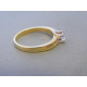 Zlatý dámsky prsteň žlté biele zlato zirkóny VP58310V 14 karátov 585/1000 3,10g
