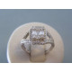 Zlatý dámsky prsteň biele zirkóny biele zlato VP55430B 14 karátov 585/1000 4,30g