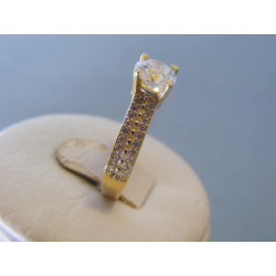 Zlatý dámsky prsteň zirkóny žlté zlato VP54263Z 14 karátov 585/1000 2,63g
