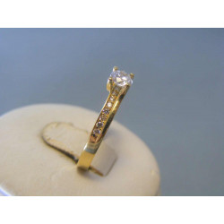 Zlatý dámsky prsteň žlté zlato zirkóny VP56302Z 14 karátov 585/1000 3,02g