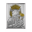 Strieborný obraz Panna Mária Ježiško pozlatený V-BC6520/5O