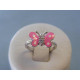 Strieborný detský prsteň motýľ ružový DPS47169 925/1000 1,69g