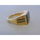 Zlatý pánsky prsteň zirkóny onyx žlté zlato DP65786Z 14 karátov 585/1000 7,86g