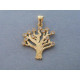 Zlatý prívesok strom života zirkóny žlté zlato DI150Z 14 karátov 585/1000 1,50g