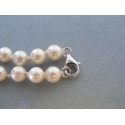 Biely perlový náhrdelník strieborné zapínanie VRS442010 925/1000 20,10g