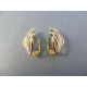 Zlaté dámske naušnice vzorované viacfarbené zlato DA243V 14 karátov 585/1000 2,43 g