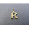Zlatý prívesok písmeno R VDI042Z žlté zlato 14 karátov 585/1000 0,42 g
