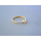 Zlatý prsteň dámsky zirkón v korunke DP54119Z žlté zlato 14 karátov 585/1000 1,19 g