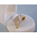 Dámsky zlatý prsteň viacfarebné zlato zirkóny DP60274V 14 karátov 585/1000 2,74 g