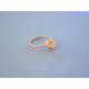 Zlatý dámsky prsteň zirkón v korunke DP50174C červené zlato 14 karátov 585/1000 1,74 g