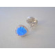 Dámske strieborné naušnice modrý opál zirkóny DAS435 925/1000 4,35 g