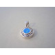 Strieborná súprava dámsky prívesok, naušnice modrý opál DSS536 925/1000 5,36 g