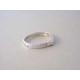 Jednoduchý dámsky zlatý prsteň DP55156B biele zlato 14 karátov 585/1000 1,56 g