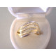 Dámsky zlatý prsteň žlté biele zlato zirkóny VP57228V viacfarebné zlato 14 karátov 585/1000 2,28 g