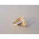 Dámsky zlatý prsteň žlté biele zlato zirkóny VP57228V viacfarebné zlato 14 karátov 585/1000 2,28 g