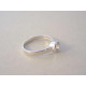 Jednoduchý zlatý dámsky prsteň biele zlato zirkón VP52170B 14 karátov 585/10001,70 g