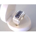 Strieborný pánsky prsteň ONYX zaujímavý vzhľad VPS641179 925/1000 11,79 g