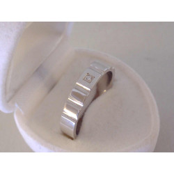 Zlatý Briliantový  pánsky prsteň , zárezy VP5665590B biele zlato 14  karátov 585/1000 5,90 g