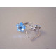 Strieborné naušnice modrý kvet zirkón DAS233 925/1000 2.33 g