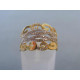 Žiarivý dámsky prsteň žlté zlato kamienky zirkónu VP58302Z 14 karátov 585/1000 3,02 g