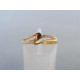 Zlatý dámsky prsteň zaujímavý vzhľad žlté zlato zirkóny VP56168Z 14 karátov 585/1000 1,68 g