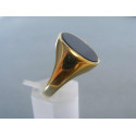 Pánsky výrazný zlatý prsteň žlté zlato ONYX VP63539Z 14 karátov 585/1000 5,39 g