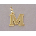 Zlatý prívesok UNISEX písmeno M žlté zlato DI050Z 14 karátov 585/1000 0,50 g