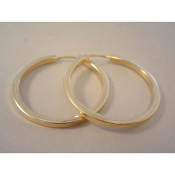 Zlaté dámske naušnice duté kruhy hladké DA297Z žlté zlato 14 karátov 585/1000 2,97 g