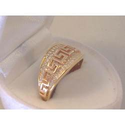 Očarujúci dámsky zlatý prsteň viacfarebné zlato zirkóny VP56315V 14 karátov 585/1000 3,15 g