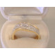 Výrazný dámsky zlatý prsteň žlté zlato,číre zirkóny VP58266 14 karátov 585/1000 2,66 g