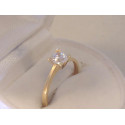 Jednoduchý dámsky zlatý prsteň žlté zlato ,zirkón v korunke VP51140Z 14 karátov 585/1000 1,40 g