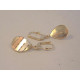 Zlaté dámske visiace naušnice vzorované VA214V viacfarebné  zlato 14 karátov 585/1000 2,14 g