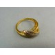 Dámsky prsteň s kamienkami dvojfarebné zlato