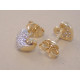Zlaté dámske napichovacie naušnice tvar srdca, zirkóny VA150Z žlté zlato 14 karátov 585/1000 1,50 g