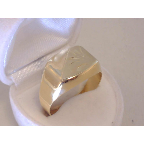 Zlatý pánsky prsteň jemný vzor VP69428Z žlté zlato 14 karátov 585/1000 4,28 g