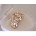 Žiarivý dámsky zlatý prsteň viacfarebné zlato ,zirkóny VP56299V 14 karátov 585/1000 2,99 g