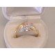 Zlatý dámsky prsteň zaujímavý vzhľad,zirkóny VP59211V 14 karátov viacfarebné zlato 585/1000 2,11 g