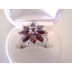 Výrazný dámsky strieborný prsteň český granát VPS52531 925/1000 5,31 g