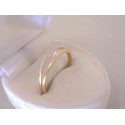 Jednoduchý dámsky zlatý prsteň žlté zlato zirkóny VP57137Z 14 karátov 585/1000 1,37 g
