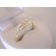 Zlatý dámsky prsteň žlto biele zlato DP55123V 14 karátov 585/1000 1,23 g