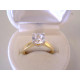 Zlatý dámsky prsteň zirkón v korunke DP50239V viacfarebné zlato 14 karátov 585/1000 2,39 g