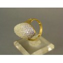 Zlatý prsteň so zirkónmi žlté zlato VP56550Z