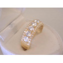 Výrazný dámsky zlatý prsteň žlté zlato zirkóny VP56361Z 14 karátov 585/1000 3,61 g