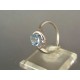 Dámsky prsteň z bieleho zlata z modrým zirkónom