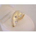 Zlatý dámsky prsteň viacfarebné zlato jemné zárezy VP59441V viacfarebné zlato 14 karátov 585/1000 4,41 g